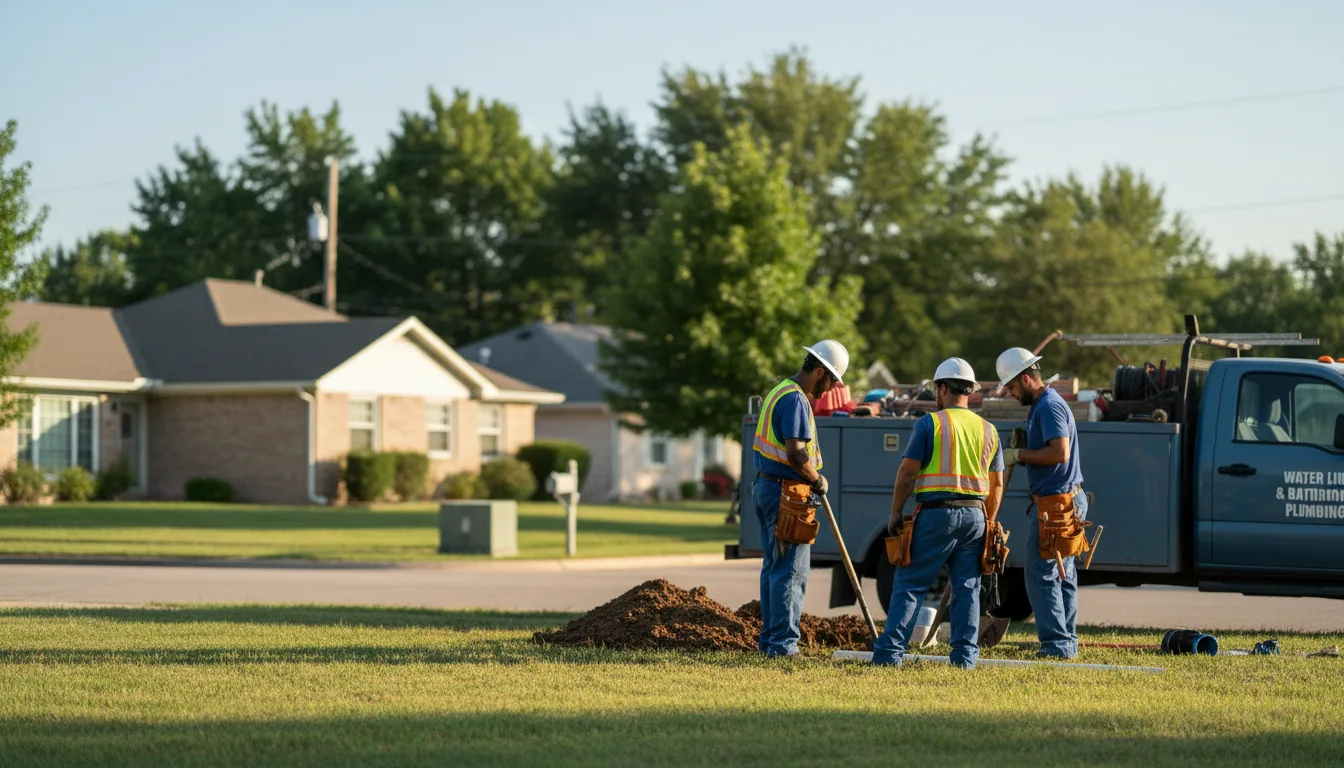 Residential water line and bathroom plumbing service in Auburn, AL